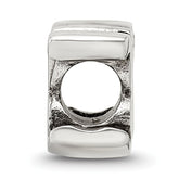 Sterling Silver 925 Polished Script Letter K Bead Solid Classic Charm